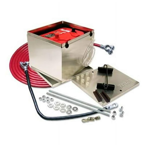 48201 Satin Battery Box With 2 Gauge Cable