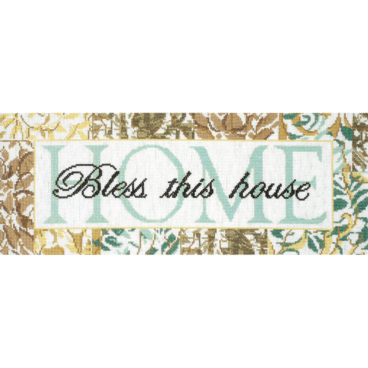 Tobin 14 Count Bless This House Counted Cross Stitch Kit 7 by 18-Inch