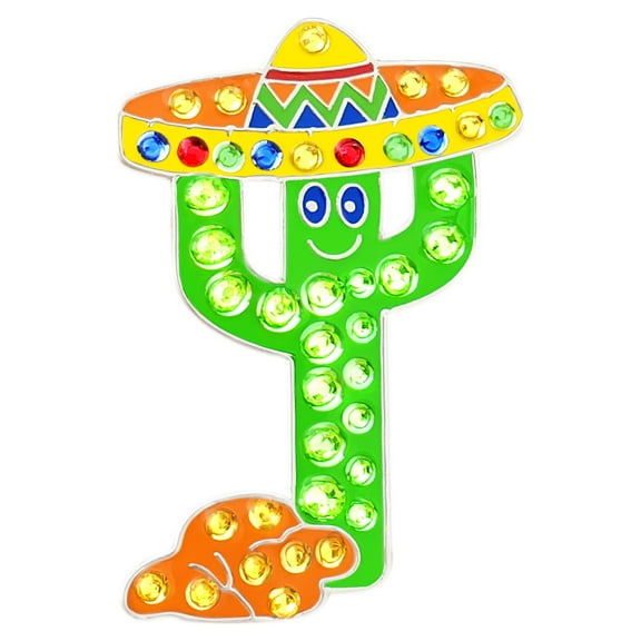 Navika Swarovski Crystal Golf Ball Marker & Hat Clip - Fiesta Cactus