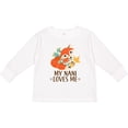 thumbnail image 3 of Inktastic My Nani Loves Me Cute Fox Boys or Girls Long Sleeve Toddler T-Shirt, 3 of 5