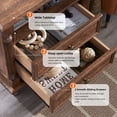 thumbnail image 3 of OKD Farmhouse Nightstand, 3 Drawer Wood Side Table with Charging Station for Bedroom, Living Room, Reclaimed Barnwood, 3 of 8