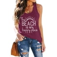 thumbnail image 2 of Wang6 Women's Raberback Loose Fit Tank Tops Casual Sleeveless Sunflowers Printed Tshirts Causal Crew Neck Going out Graphic Tees X_0615liLight Yellow S, 2 of 4