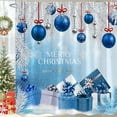 thumbnail image 5 of Eoozwa Christmas Shower Curtain Xmas Balls Shower Curtains for Bathroom Decorations Pine Trees Stars Bathroom Curtain Christmas Holiday Waterproof Fabric Bath Curtain 35.4x70.9 in, 5 of 6