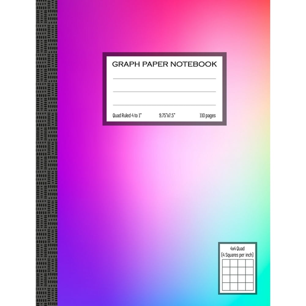 Composition Notebook Quad Ruled Graph Paper Notebook, 4x4 Quad