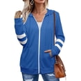 thumbnail image 2 of Womens Active Long Sleeve Zip Up Hoodies with Pocket Hooded Sweatshirts S-2XL, 2 of 7