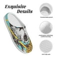 thumbnail image 5 of Kdxio Husky With Dreamcatcher Women's Men's Slippers Plush Slip-On House Slipper for Winter Indoor Soft Cushion Non-slip Fluffy Slides Slippers-13, 5 of 7