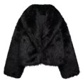 thumbnail image 3 of HH TRAF Abrigos nuevos de invierno para mujer, abrigo corto holgado con efecto de piel artificial, moda urbana para mujer, cárdigan liso para mujer, 3 of 5
