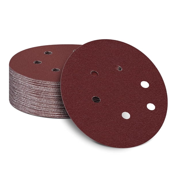 10 Disques Ponçage 6 Pouces Grain 150 – Universels, Velcro, Papier Rouge, Uxcell