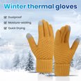 thumbnail image 2 of CSChome Winter Touch Screen Gloves Women Winter Touch Screen Gloves - Thick Plush Knit Color Matching Windproof, 2 of 7