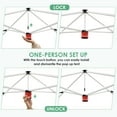 thumbnail image 6 of LAZY BUDDY 13'x13' Outdoor Pop up Canopy Tent, Instant Folding Sunshade Shelter with 169 Square Feet of Shade, Straight Legs, 6 of 10