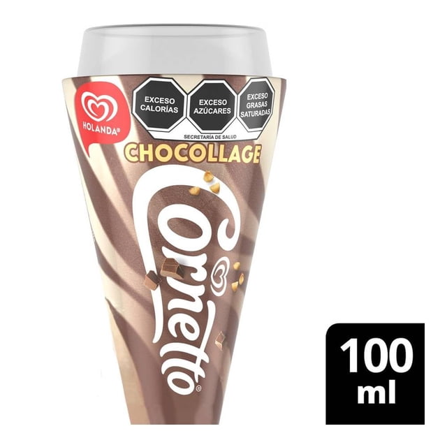 Cono de helado Cornetto sabor chocollage 100 ml