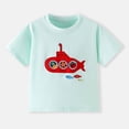 thumbnail image 2 of NAISIBABY Kids Boys T-Shirt (2-9T), Fashion Graphic Short Sleeve Crew Neck Summer Casual Tees Light Blue 7T, 2 of 10