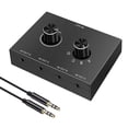 thumbnail image 1 of 3.5mm Audio Switcher Switch Stereo Headphone Speaker Splitter Selector Box Dz, 1 of 5