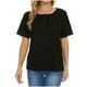 thumbnail image 1 of Moda mujer verano Casual suelta manga corta Pullove blusa sólida camiseta Fridja  ghk988, 1 of 8