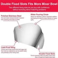 thumbnail image 5 of Stainless Steel Bowl with Handle +Stainless Steel Inlet for 6Q Bowl-Lift Stand Mixer Accessories, 5 of 5
