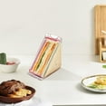 thumbnail image 4 of Contenedor triangular para sándwiches, contenedores portátiles lavables para sándwiches para loncheras de desayuno, contenedores transparentes reutilizables para sándwiches, 4 of 5
