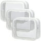 thumbnail image 1 of Neceser transparente, paquete de 3 neceseres de cuarto de galón, neceser de maquillaje de viaje para mujeres y hombres, neceser compatible con aerolíneas del aeropuerto, color blanco y blanco Adepaton CRMR-ST8-4, 1 of 6