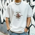 thumbnail image 3 of Men's Short Sleeve Graphic T shirt Collection Summer New Fashion Trend Sports Shirt Loose style Large, 3 of 5