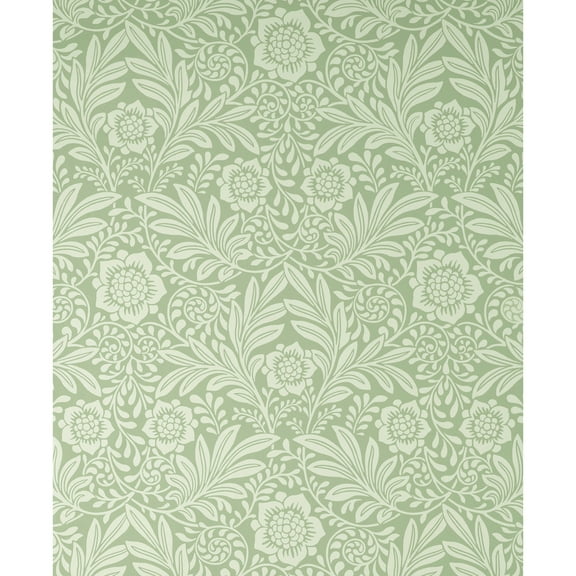 Fine Decor Camille Sage Damask Wallpaper, 20.5-in by 33-ft