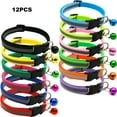 thumbnail image 2 of 12 Colors Puppy Collars For Litter， Whelping Puppy Collars For Small Puppies - Red + yellow + green + blue + purple + black + pink + light green + Rose + sky blue + orange + fluorescent green, 2 of 5