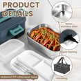 thumbnail image 4 of MesaSe Electric Lunching Box Updated Heated Lunching Boxes Smart Food Warmer Large Capacity Heated Box Temperature Control Electric Box Food Heater for Traveling, 4 of 10