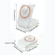 thumbnail image 3 of Cargador inalámbrico plegable multifuncional, carga rápida de 15W con luz LED, 3 en 1 magnético, blanco, 3 of 9