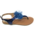 thumbnail image 3 of Victoria K Women's PomPom With Side Buckle Sandals, 3 of 5