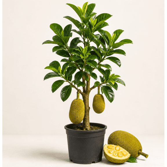 Jackfruit Seedling Plant 6 to 10 Inches Tall, Live Fruit Tree Start, Easy Grow Tropical Jackfruit Plant