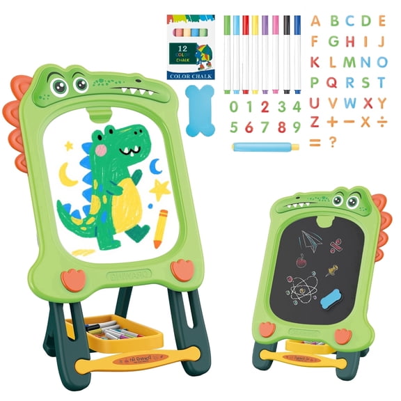 Caunedy Easel for Kids, Magnetic Drawing Board for Boys & Girls, Birthday Gift for 2 3 4 Year Old