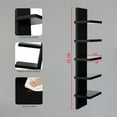 thumbnail image 3 of 5 Tier Wall Shelf Unit, Black Wall Shelf, Multifunctional Display Floating Shelf, Bedroom and Home Decor Organizer, 3 of 7