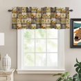 thumbnail image 2 of Sunflowers Rod Pocket Curtain Valance, Farmhouse Vintage Western Texas Star Plaid Farmhouse Window Valance for Living Room, Bedroom, Kitchen 42"W x 12"L, 2 of 9