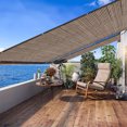 thumbnail image 2 of Sun Shade Sail Canopy – Heavy Duty Patio Cover with UV Protection, Breathable Mesh Tarp for Outdoor Deck, Garden, Balcony – Includes Ropes & Carabiners (Brown, 10x10 FT), 2 of 9