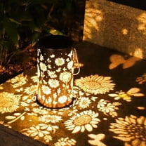 Qoosea Solar Lanterns Sunflower Lights, Outdoor Waterproof Decor Hanging Lantern Sunflower Solar Light for Garden Patio Yard Lawn Pathway Decoration