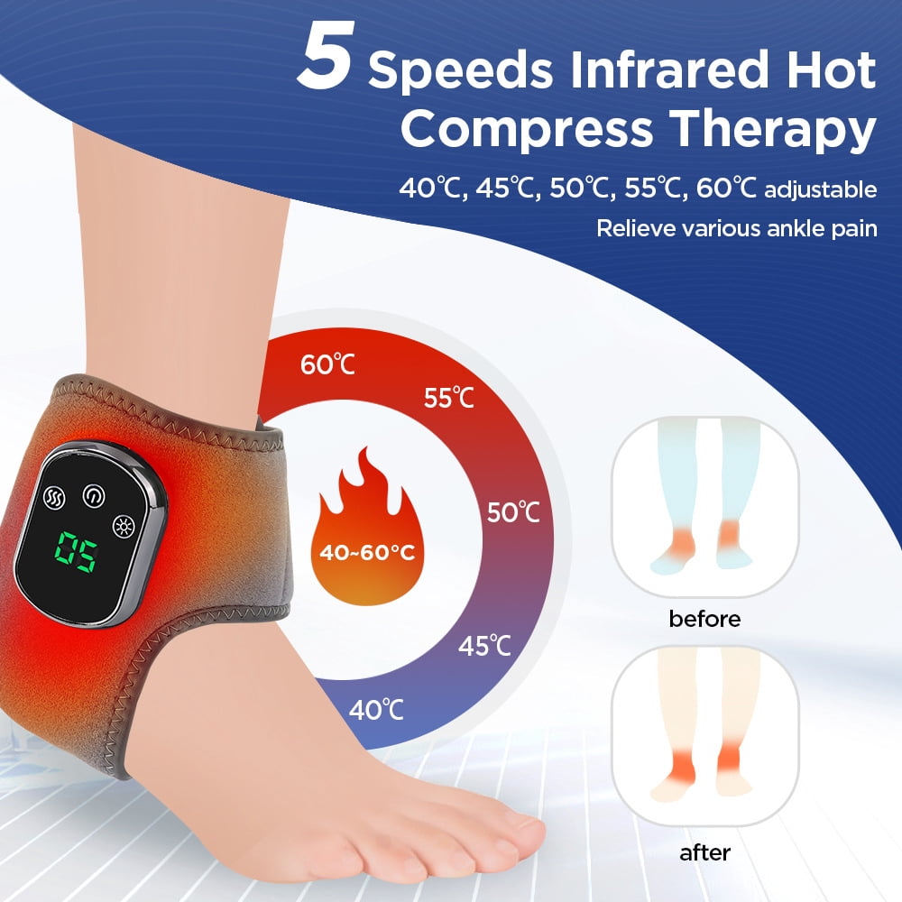 2026 Upgraded Foot Massager, Foot Renew Triple Method Massager with 3 Vibration Modes & 5 Heat Levels, Ankle Massager for Circulation & Pain Relief, for Neuropathy