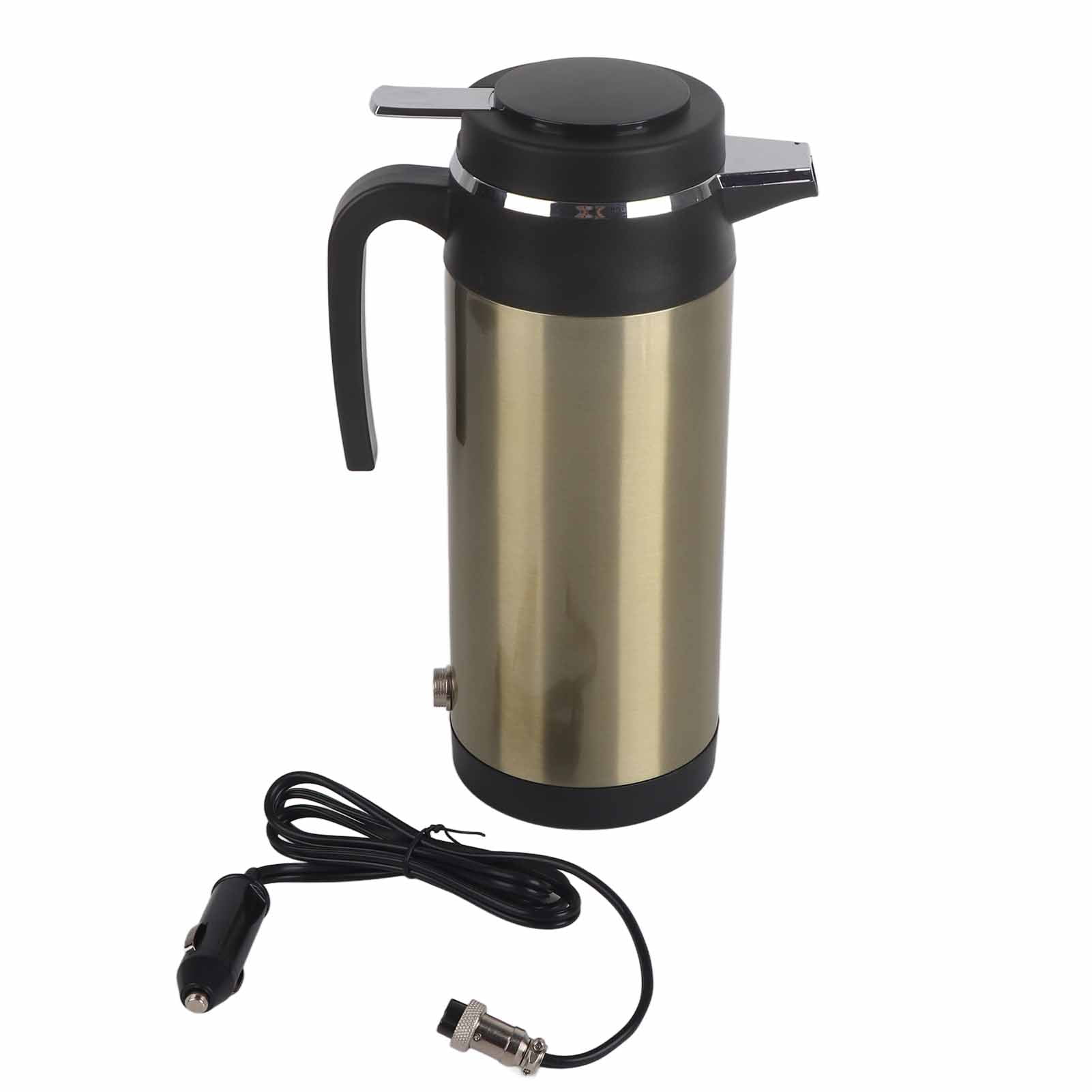 Electricincar Kettle,1000ML 24V Stainless Steel Heating Water Bottle Electric Thermoses Extended Durability