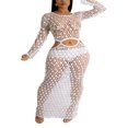 thumbnail image 2 of Robe Longue en Tricot à Manches Longues pour Plage d'Été, 2 of 7