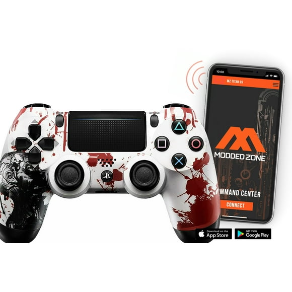 Zombie PS4 PRO Smart Rapid Fire Modded Controller Mods for FPS All Major Shooter Games Warzone & More (CUH-ZCT2U)