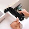 thumbnail image 4 of PTOOTP 2Set Shelf Support Bracket Iron Black for TV Cabinets Modern Style, 4 of 6