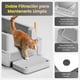 thumbnail image 3 of Arenero para Gato de Acero Inoxidable Caja de Arena con Tapa Bandeja de Arena XL Extragrande de Alto Costado para Gatos Grandes Arenero para Gato Autolimpiable con Cuchara y Filtro Antifugas, 3 of 7