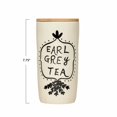 thumbnail image 3 of Storied Home Stoneware Jar with Bamboo Lid "Earl Grey Tea" 4-1/4" Round x 8-1/2"H, 3 of 5