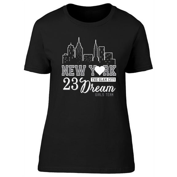 New York The Glam City Graphic T-Shirt Women -Image by Shutterstock, Female x-Large