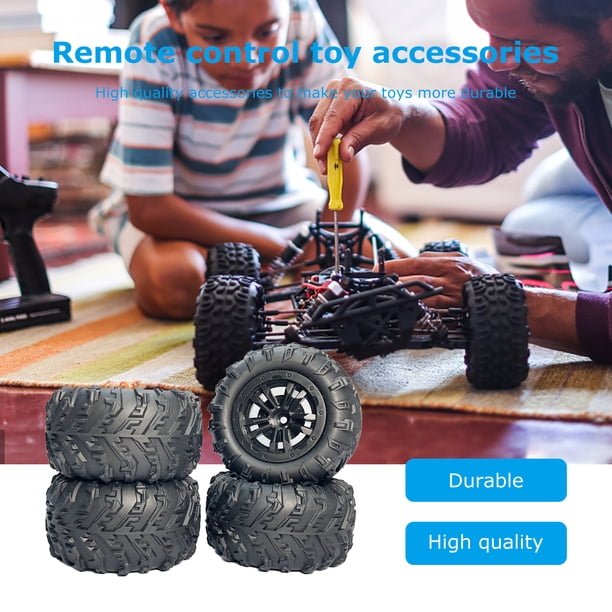 Neumáticos de 85mm, neumáticos de 12mm, cubo hexagonal de goma, neumáticos de rueda de coche RC para Wltoys 124017 124019 Ndcxsfigh libre de BPA