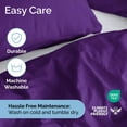 thumbnail image 7 of CGK Linens 3-Piece Premium Duvet Cover Set - King Size Soft Comforter Cover With Zipper & Matching Pillowcases, Purple, 7 of 7