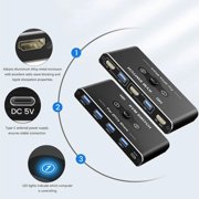 Advanced KVM Switcher for Two PC with 4k60hz HDTV compatible 4xUSB3.0 Port
