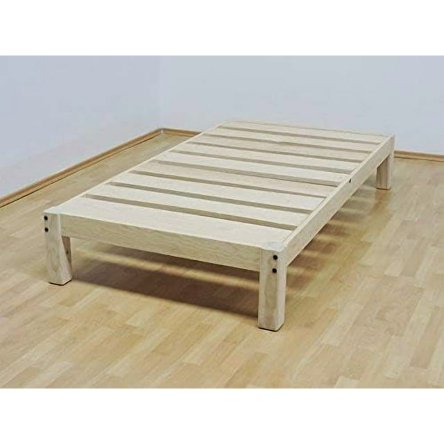 Base para Cama Individual Muebles GM Tradicional desarmable Sin Pintar Madera de Pino Estufada