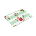 thumbnail image 3 of MKHERT Nautical Anchor Rose Flowers Mint Stripes Doormat Rug Home Decor Floor Mat Bath Mat 30x18 inch, 3 of 3