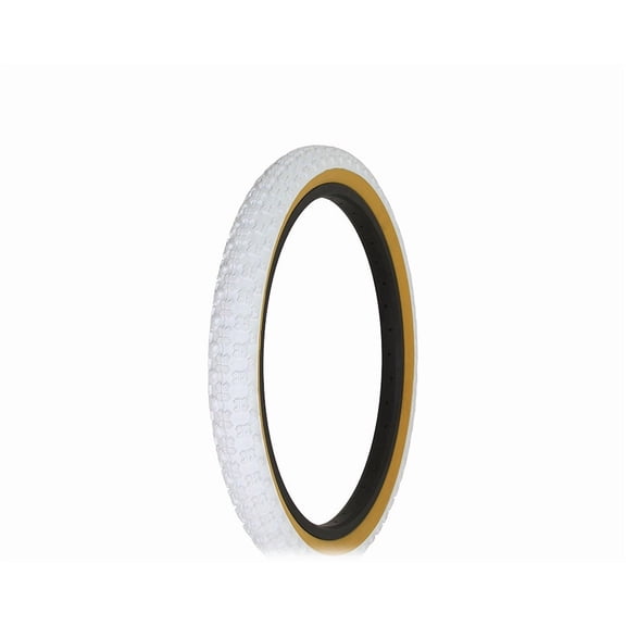 Bike Tire 20 x 2.125 White/Gum Side Wall HF-143G.
