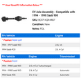 thumbnail image 2 of CV Axle Assembly - Compatible with 1994 - 1998 Saab 900 1995 1996 1997, 2 of 2