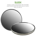 thumbnail image 4 of OVENTE Makeup Mirror 3.6'' 10X Magnifier, Round, Magnetic, Small, Handheld Cosmetic Skin Care Tool, Compact & Portable for Office, Home, Gym & School, Stainless Steel, Travel, Nickel Brushed M100BR10X, 4 of 8