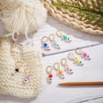 thumbnail image 2 of 10 Pcs 0~9 Number Stitch Markers 0~9 Number Acrylic Beads Crochet Stitch Marker Charms Locking Stitch Marker for Knitting Weaving Sewing Accessories Quilting Handmade Jewelry gold DIY, 2 of 9